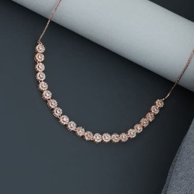 Fancy Rose Gold Necklace For Woman And Girls