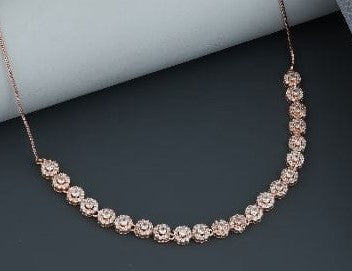 Fancy Rose Gold Necklace For Woman And Girls