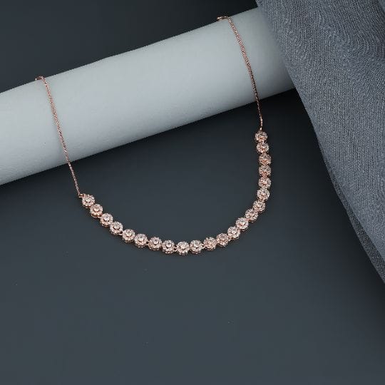 Fancy Rose Gold Necklace For Woman And Girls