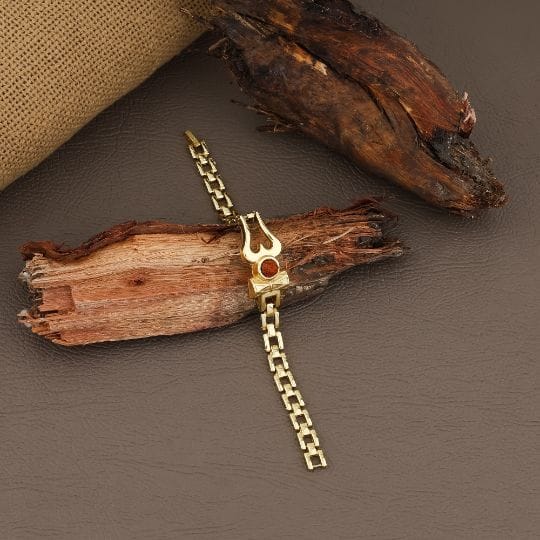 Gold Plated Fancy Men Bracelet