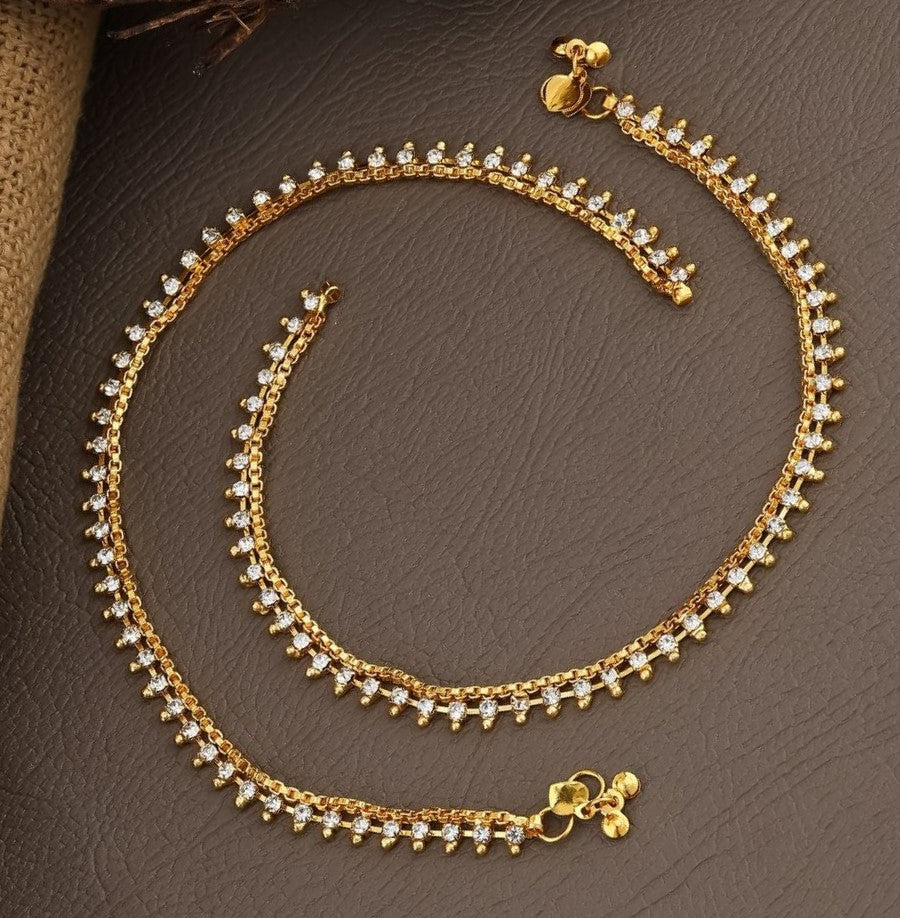 Gold Plated Fancy Anklate For Woman And Girls