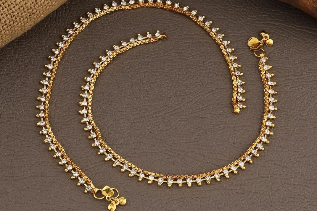 Gold Plated Fancy Anklate For Woman And Girls