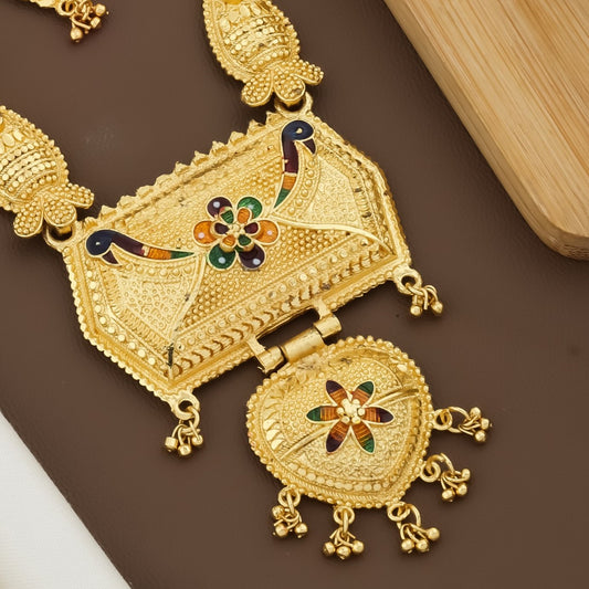 Gold Plated Traditional Gold Necklace Set for women