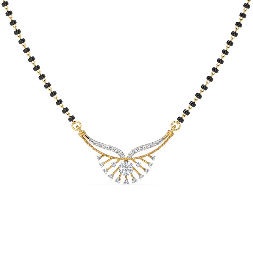 Fancy Gold Plated Black Beads With Beautiful Pendant